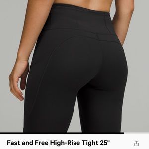 Lululemon Fast and Free High Rise Tight 25”